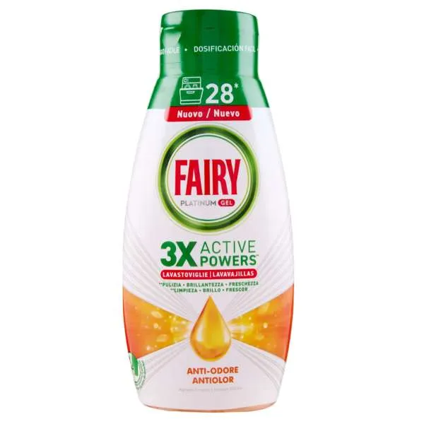 FAIRY Fairy Gel Lavastoviglie Platinum Anti Odore 504ml - Agrumi - MegaPrezzo