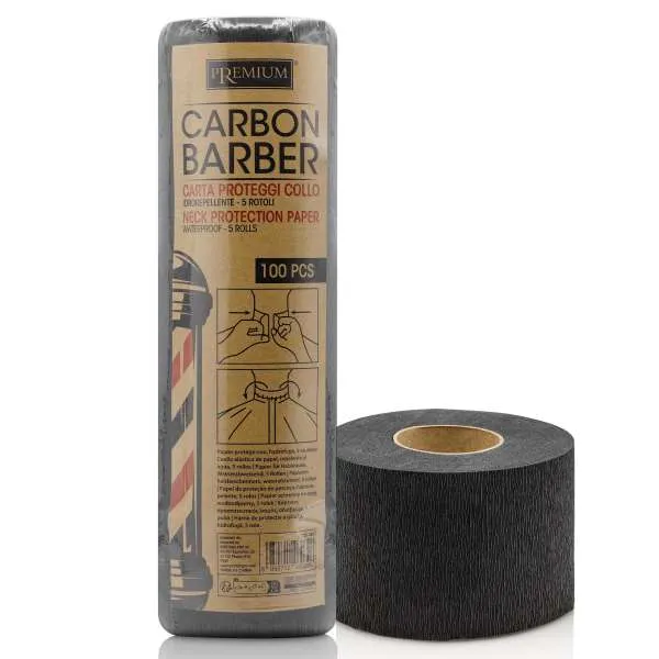 XANITALIA Carbon Barber Rotolo Carta Collo Proteggicollo Nero - 5pz - MegaPrezzo