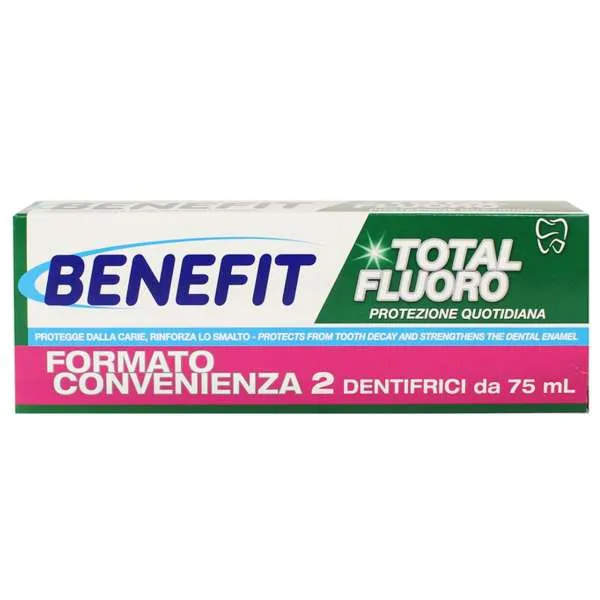 BENEFIT Benefit Dentifricio Total Fluoro - 2x75ml - MegaPrezzo
