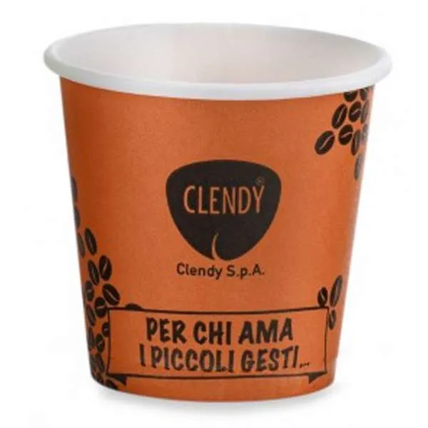 CLENDY Clendy Bicchierini per Caffè 75ml 50pz - Arancioni - MegaPrezzo