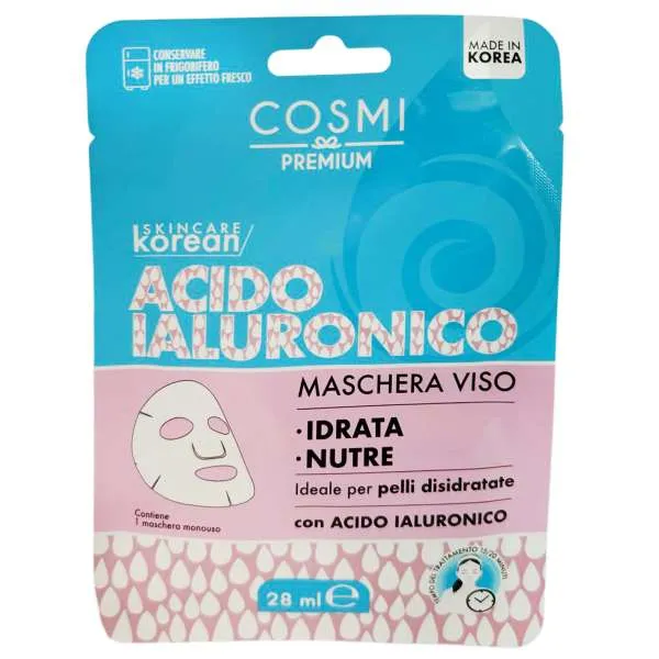COSMI ITALIA Cosmi Maschera Viso Korean - Acido Ialuronico - MegaPrezzo