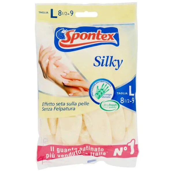 SPONTEX Spontex Guanti Silky in Lattice - Misura L - MegaPrezzo
