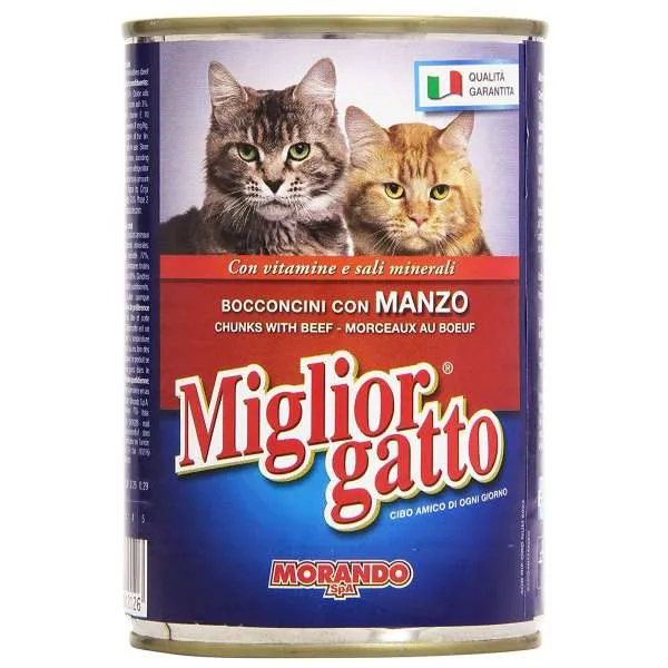 MORANDO Migliorgatto Bocconcini 405gr - Manzo - MegaPrezzo