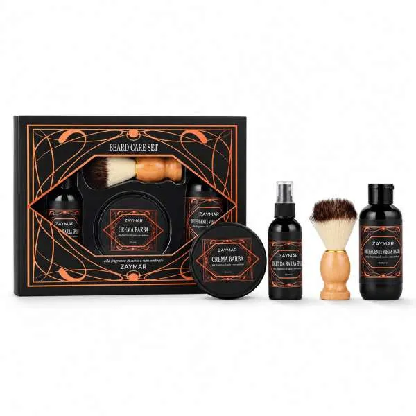 ZAYMAR Zaymar Cofanetto Signature Beard Ritual Cuoio e Rum Ambrato - 4pz - MegaPrezzo