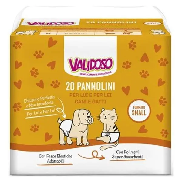 VALIDOSO Validoso Pannolini per Cani e Gatti 20pz - Small - MegaPrezzo