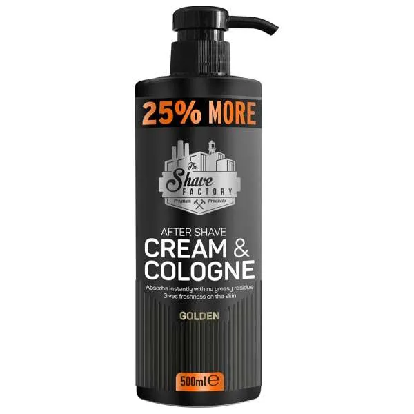 THE SHAVE FACTORY The Shave Factory After Shave Cream Cologne 500ml - Golden - MegaPrezzo