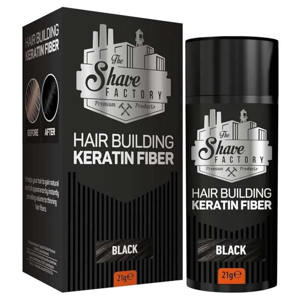 THE SHAVE FACTORY The Shave Factory Hair Building Fibre di Cheratina 22gr - Black - MegaPrezzo