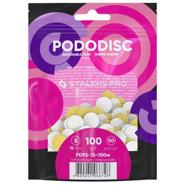STALEKS PRO Staleks Pro Kit 50 Ricambio Pododisc Soft 50pz Grana 100 - 15mm - MegaPrezzo