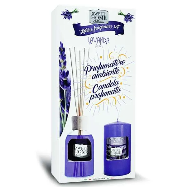 SWEET HOME Sweet Home Kit Diffusore e Candela - Lavanda - MegaPrezzo