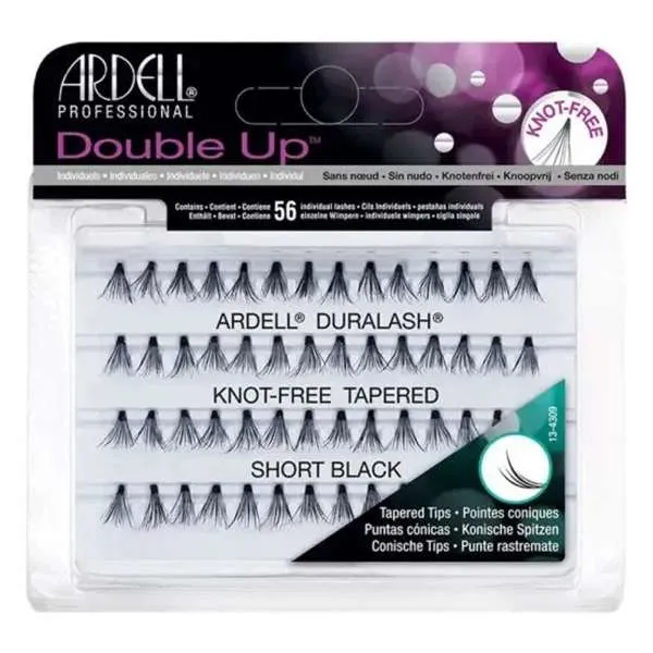 ARDELL PROFESSIONAL Ardell Ciglia Finte Double Up Individuals Knot Free Tapered - Short Black - MegaPrezzo