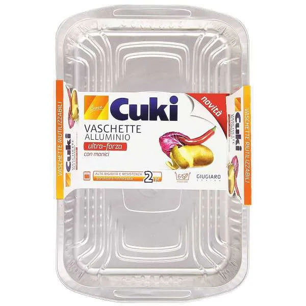 CUKI Cuki Vaschette Alluminio 6 Porzioni - 2pz - MegaPrezzo