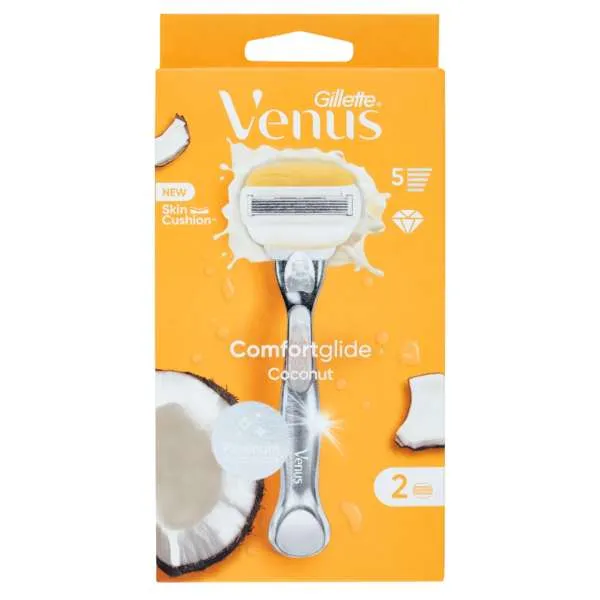 GILLETTE VENUS Gillette Venus Rasoio Comfortglide Coconut e 2 Ricariche - MegaPrezzo