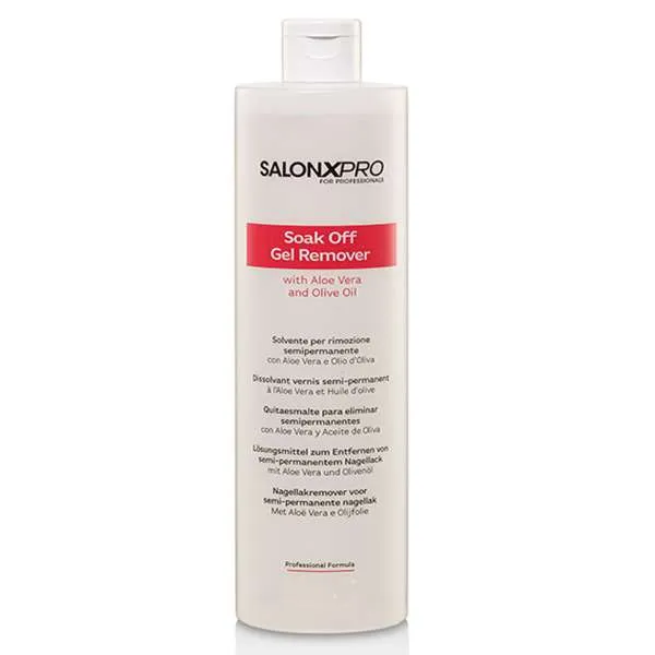 XANITALIA Salon Pro Soak Off Gel Remover Solvente per Smalto Semipermanente - 500ml - MegaPrezzo