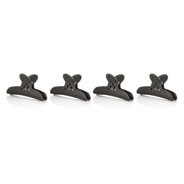 XANITALIA Clip Ferma Capelli in Plastica 4pz - Nero - MegaPrezzo