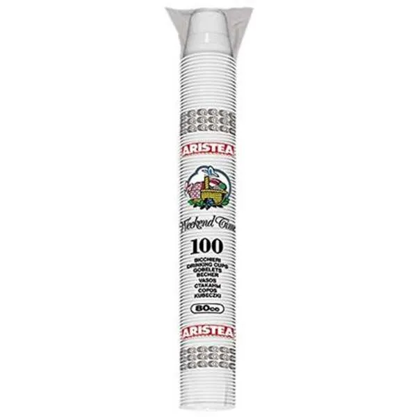 ARISTEA Aristea Bicchieri Caffè Bianchi 80cc - 100pz - MegaPrezzo