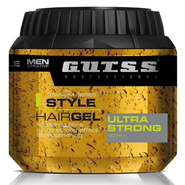 GUTSS Gutss Titanium Style Hair Gel 500ml - Ultra Strong - MegaPrezzo