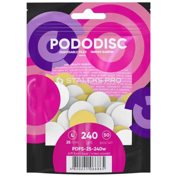 STALEKS PRO Staleks Pro Kit 50 Ricambio Pododisc Soft 50pz Grana 240 - 25mm - MegaPrezzo