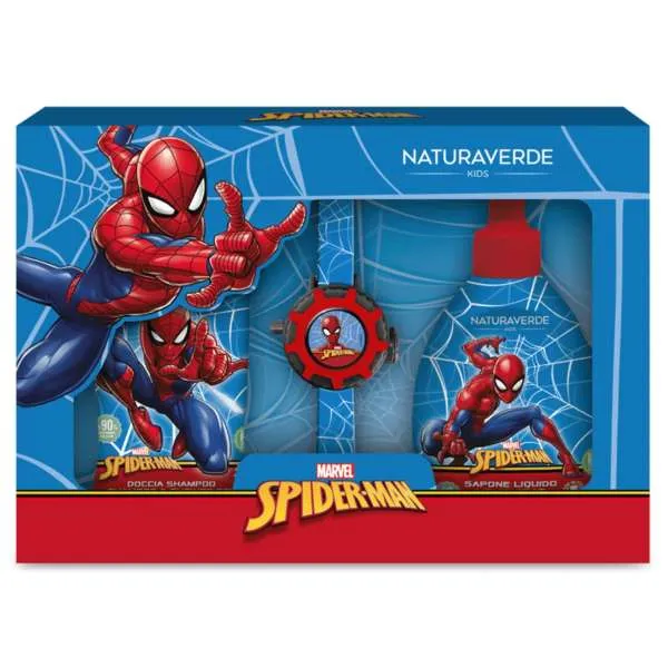 KIDSOAP Spiderman Cofanetto con Sapone Shower Gel e Proiettore da Polso - MegaPrezzo