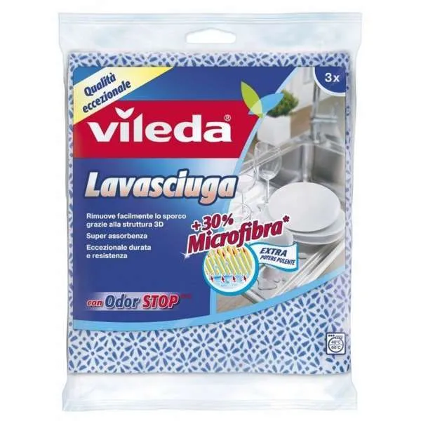 VILEDA Vileda Panni in Microfibra Lavasciuga Multiuso - 3pz - MegaPrezzo