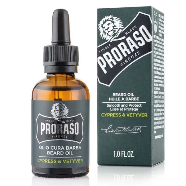 PRORASO Proraso Olio Cura Barba 30ml - Cypress e Vetyver - MegaPrezzo