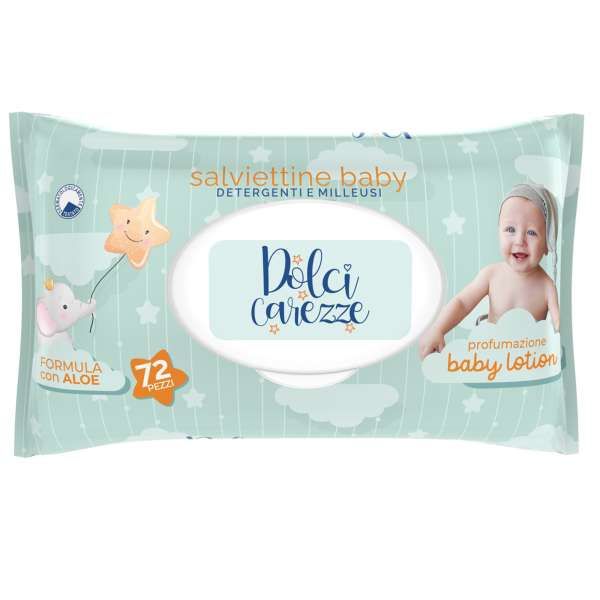 Piuma Lady Salviettine Dolci Carezze Baby Lotion - 72pz