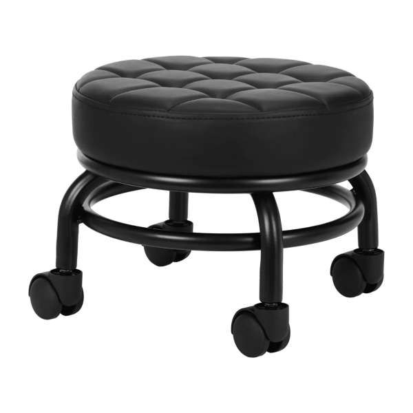 Sgabello H-13 Per Pedicure con Rotelle - Nero