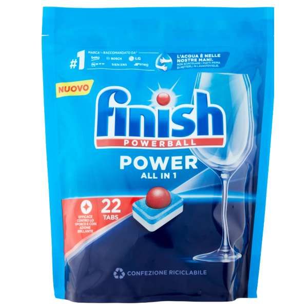 Finish Power All in One Tabs Lavastoviglie 22pz - Regular