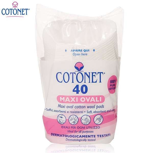 Cotonet Dischetti Maxi Ovali Levatrucco in Cotone - 40pz