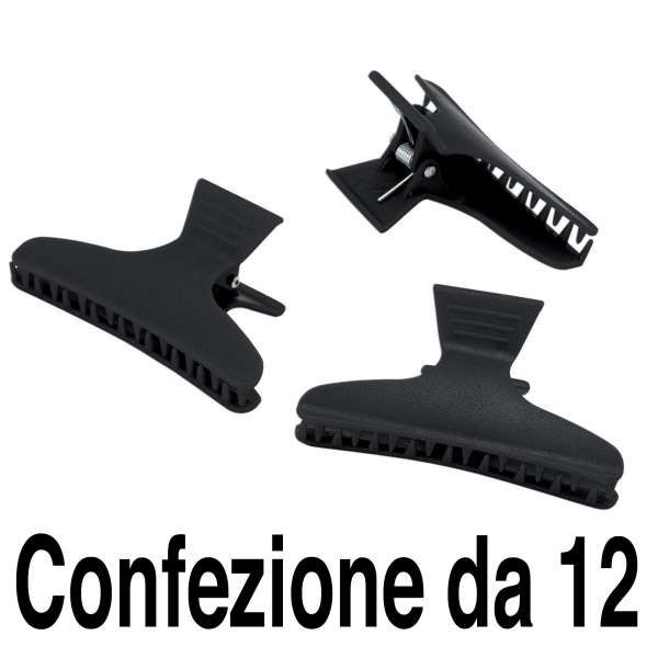 Pinze per Capelli Colore Nero - 12pz