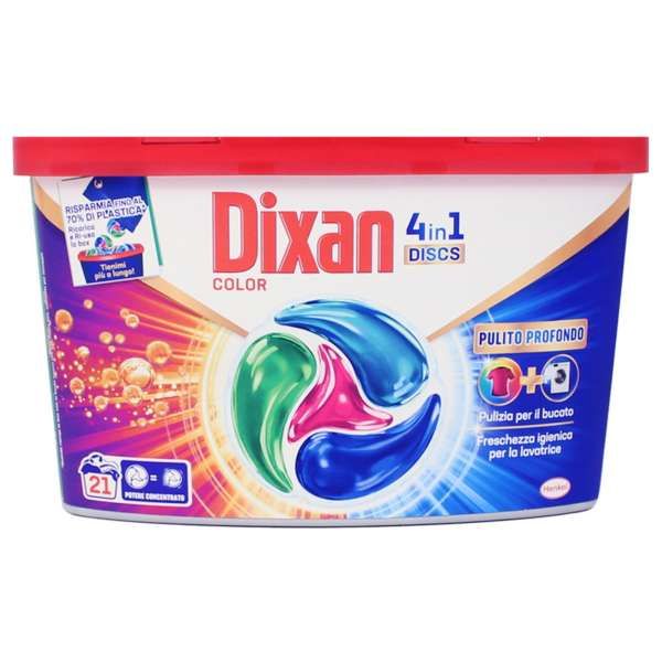 Dixan Discs 4in1 Detersivo Lavatrice 21pz - Color