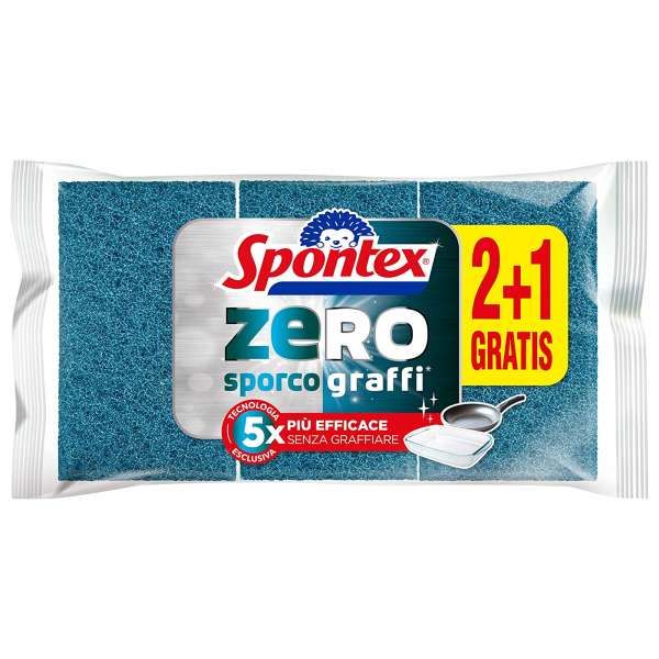 Spontex Spugna Zero Sporco e Graffi - 3pz