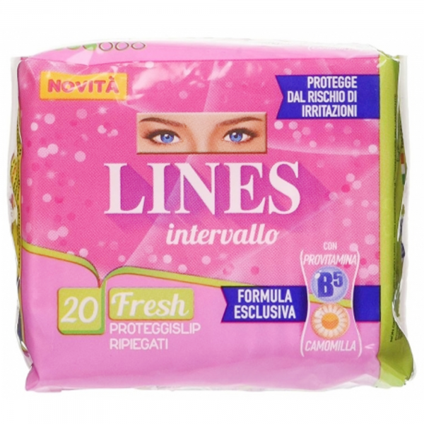 Lines Intervallo Assorbenti Fresh Ripiegati - 20pz