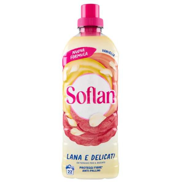 Soflan Detersivo Liquido 900ml - Lana e Delicati Vaniglia
