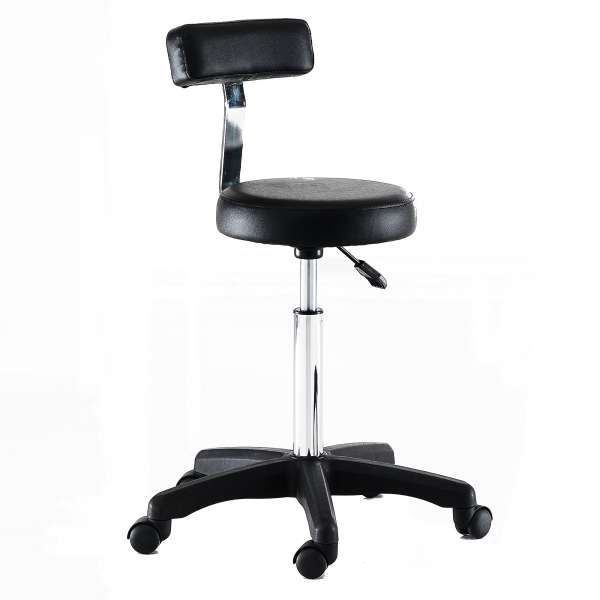 Sgabello Smart con Schienale - Nero