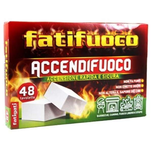 Fatigati Accendifuoco Bianco a Cubetti - 48pz