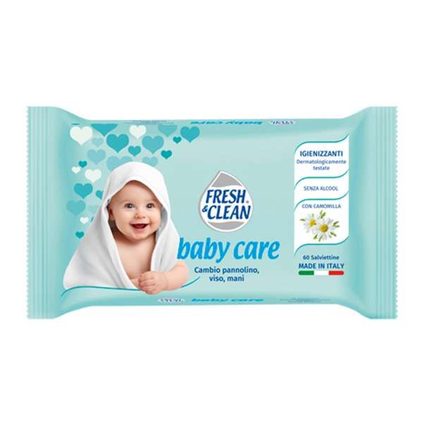 Fresh e Clean Salviettine Igienizzanti Baby Care - 60pz
