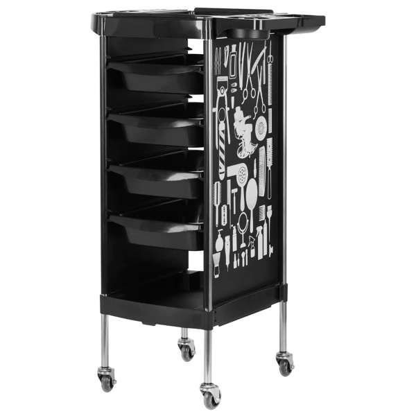 Gabbiano Carrello X11-9 per Parrucchiere - Grafica Nera