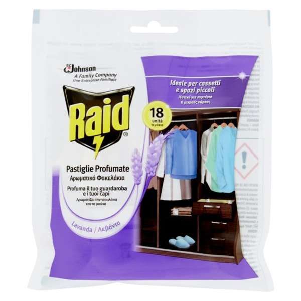 Raid Antitarme Pastiglie Lavanda - 18pz