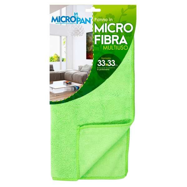 Micropan Panno in Microfibra Multiuso 33x33cm - Colori Misti