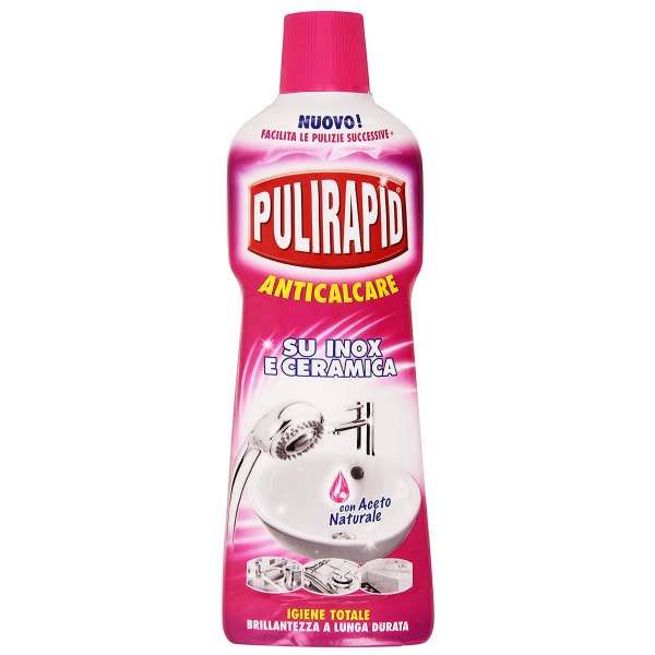 Pulirapid Detergente Inox e Ceramica 750ml - Aceto Naturale