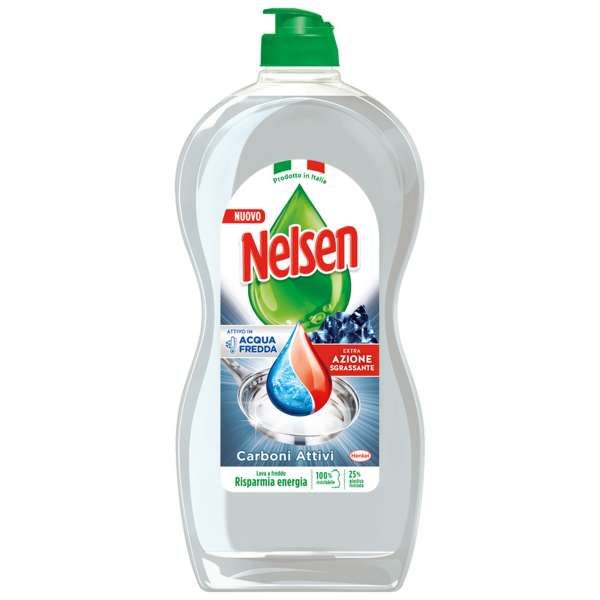 Nelsen Detersivo Piatti 850ml - Carboni Attivi