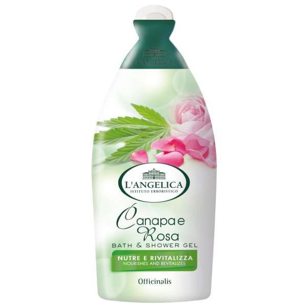 L'Angelica Bagnoschiuma 450ml - Canapa e Rosa