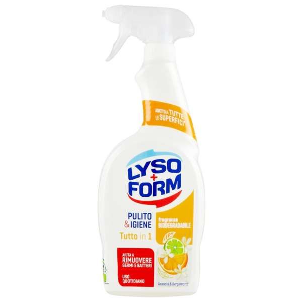 Lysoform Tutto in 1 Spray 750ml - Arancia e Bergamotto