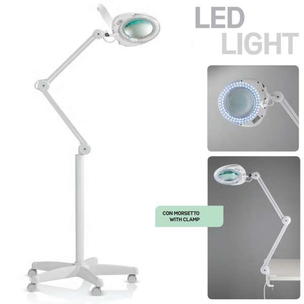 Lente 5D Led Light con Stativo e Morsetto da Tavolo