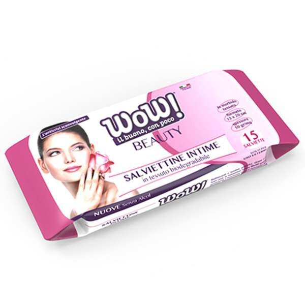 Wow Salviettine Intime Biodegradabili - 15pz