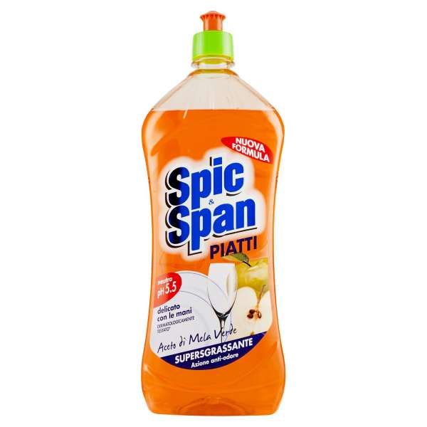 Spic e Span Detersivo Piatti 1000ml - Aceto di Mela Verde