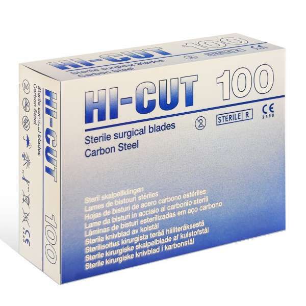 Hi-Cut Lame da Bisturi Sterili in Carbonio - 100pz