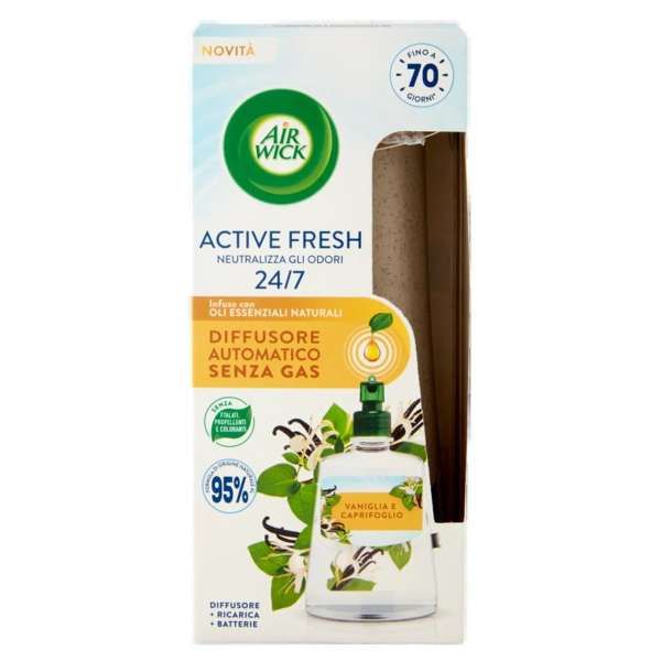 AIR WICK Air Wick Active Fresh Diffusore e Ricarica - Vaniglia e Caprifoglio - MegaPrezzo