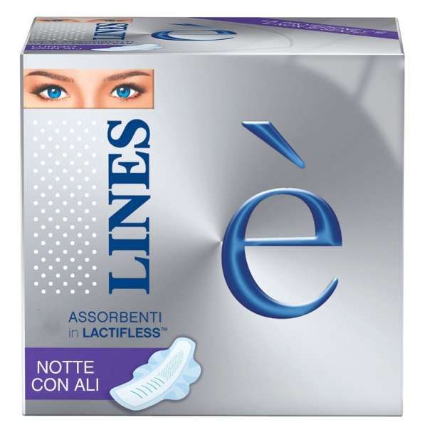 Lines E Assorbenti Lactifless Notte con Ali - 7pz