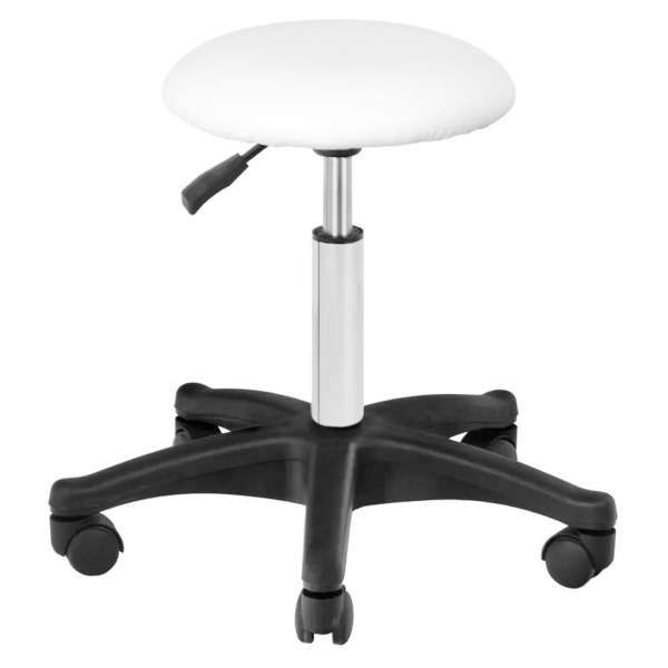 Sgabello AM-312 con Seduta Tonda - Bianco